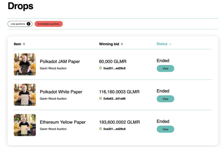 GBM Auctions Hosts First Charity Bid-to-Earn Auction for Polkadot Ecosystem