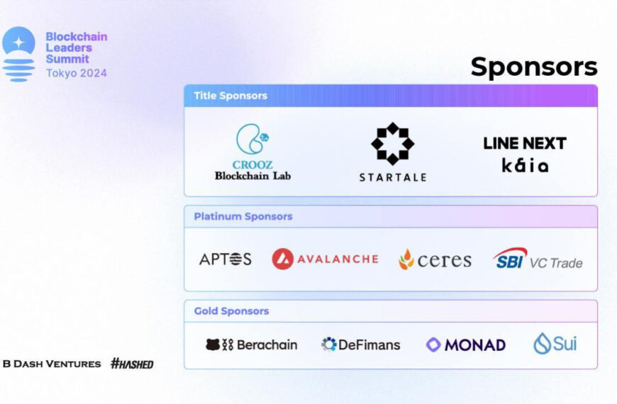 Hashed and B Dash Ventures Name Sponsors for Inaugural Blockchain Leaders Summit Tokyo 2024