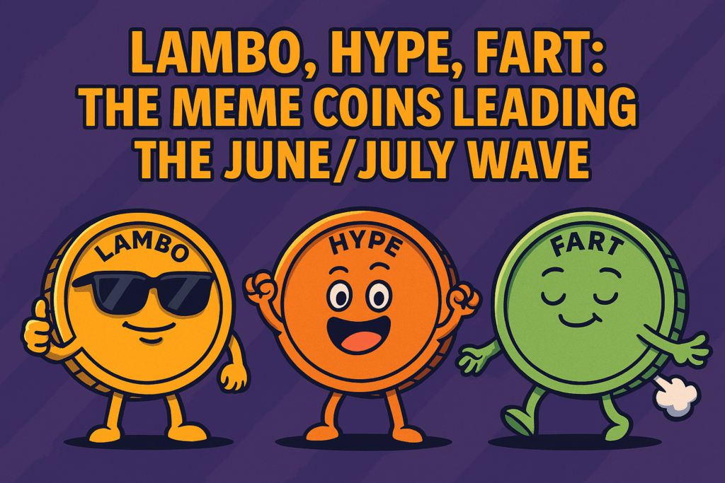 LAMBO, HYPE, FART: The Meme Coins Leading the June/July Wave
