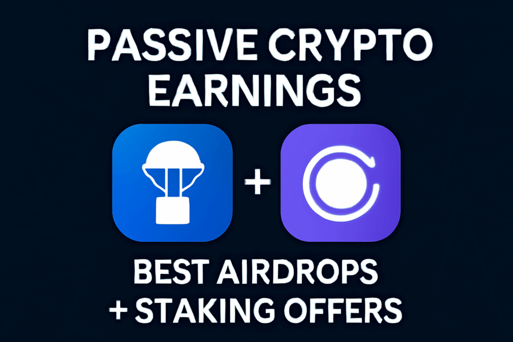 Passive Crypto Earnings: Best Airdrops + Staking Offers