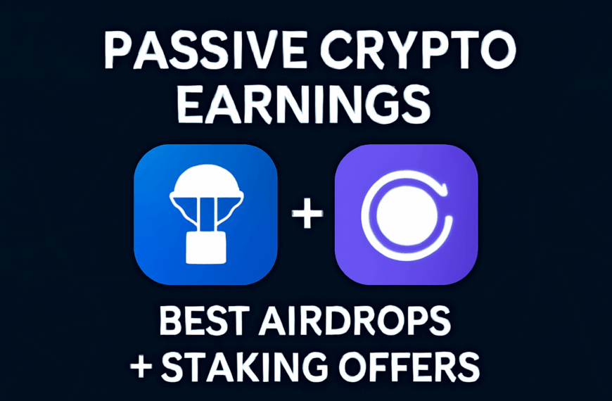 Passive Crypto Earnings: Best Airdrops + Staking Offers