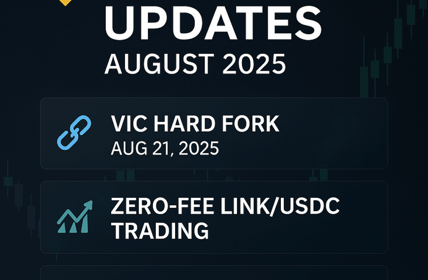 Binance Confirms VIC Hard Fork on Aug 21, 2025 and Launches Zero-Fee LINK Trading