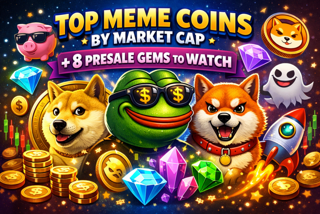 Top Meme Coins by Market Cap + 8 Presale Gems to Watch